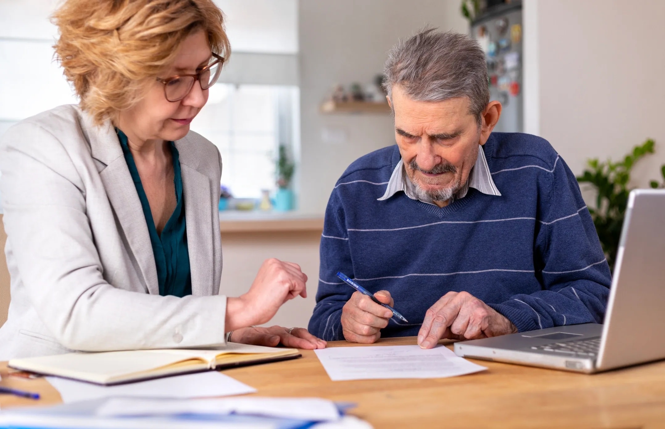 Careful document assistance in a comfortable home